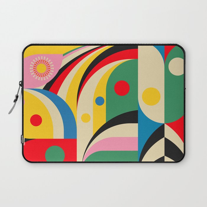 Barcelona Artists Inspired Abstract Geometry  Laptop Sleeve Gallery Image 1