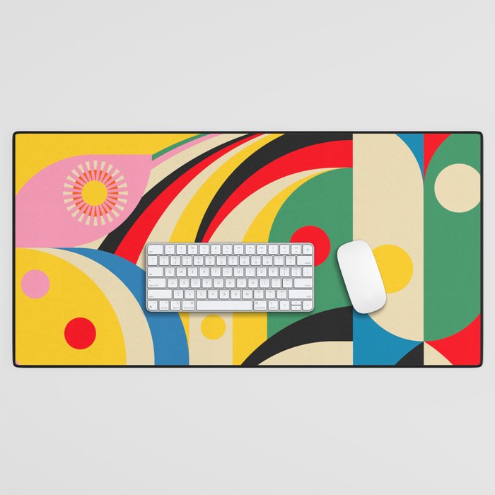 Barcelona Artists Inspired Abstract Geometry  Desk Mat Gallery Image 1