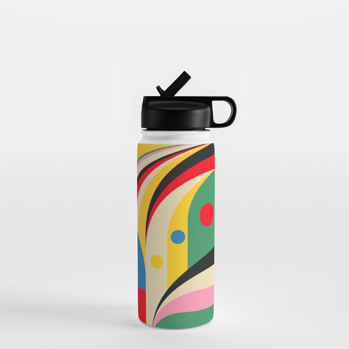 Barcelona Artists Inspired Abstract Geometry  Water Bottle Gallery Image 1