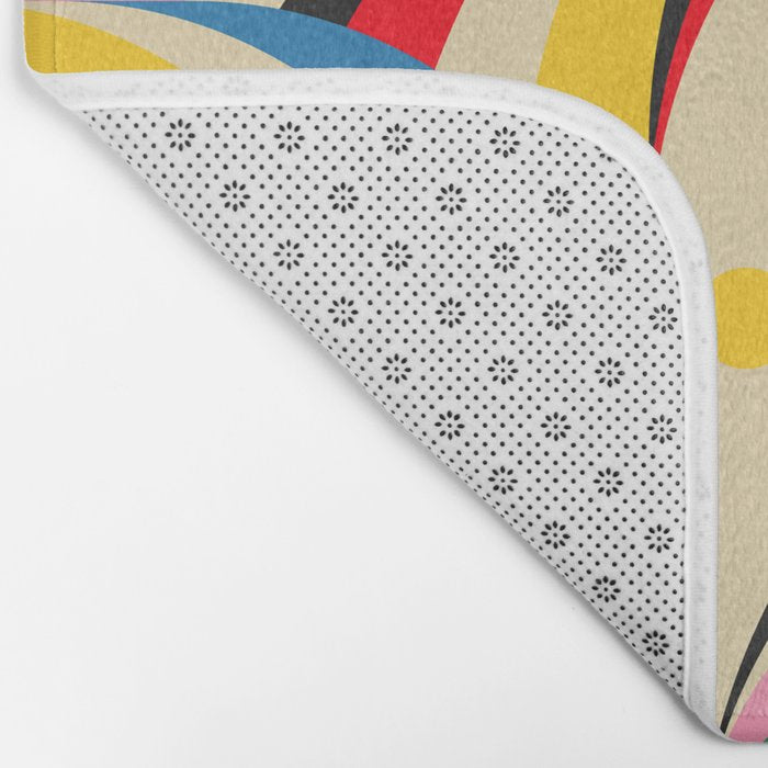 Barcelona Artists Inspired Abstract Geometry  Bath Mat Gallery Image 2