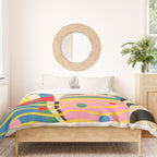 Barcelona Artists Inspired Abstract Geometry  Duvet Cover Gallery Image 3