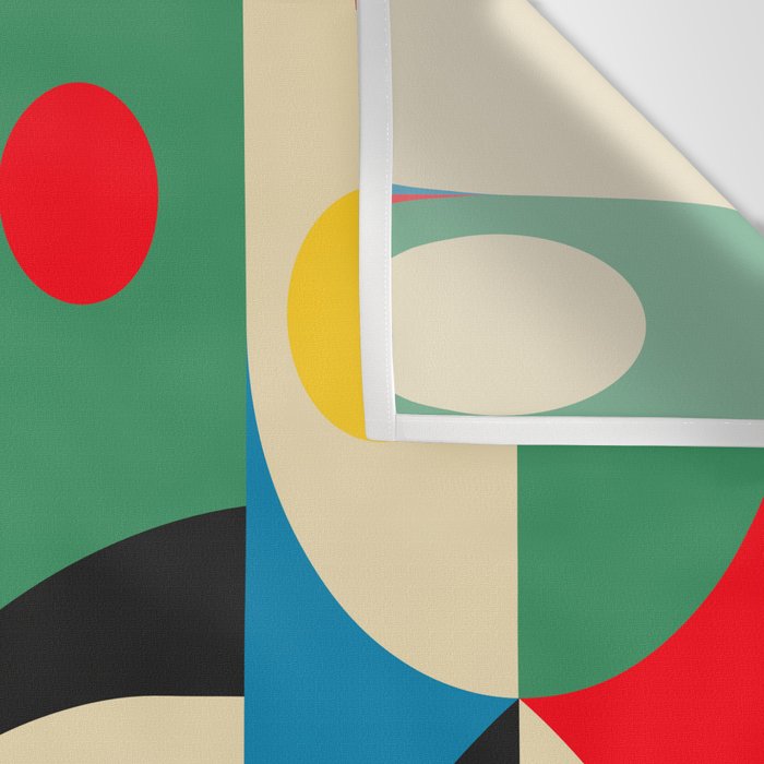 Barcelona Artists Inspired Abstract Geometry  Wall Tapestry Gallery Image 3