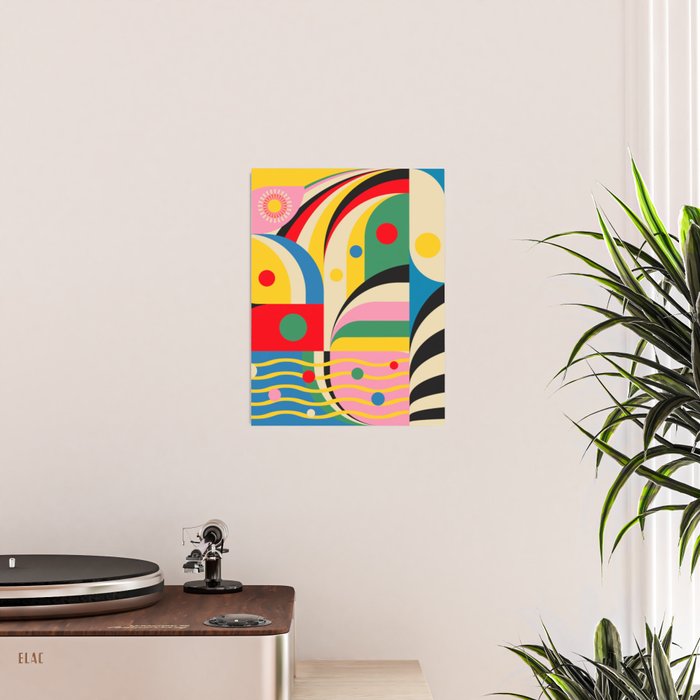 Barcelona Artists Inspired Abstract Geometry  Poster Gallery Image 2