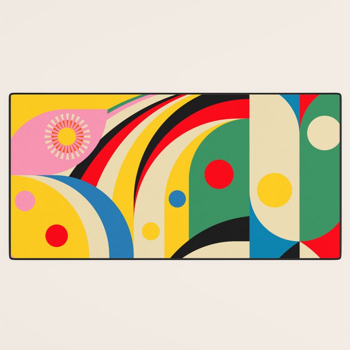 Barcelona Artists Inspired Abstract Geometry  Desk Mat Gallery Image 3