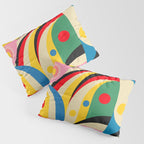 Barcelona Artists Inspired Abstract Geometry  Pillow Sham Gallery Image 3