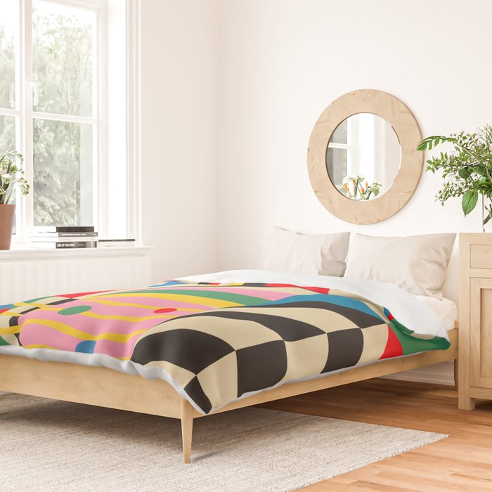 Barcelona Artists Inspired Abstract Geometry  Duvet Cover Gallery Image 2