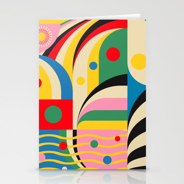 Barcelona Artists Inspired Abstract Geometry  Stationery Card Gallery Image 1