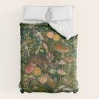 Zinnia Mushroom Garden Duvet Cover Gallery Image 6