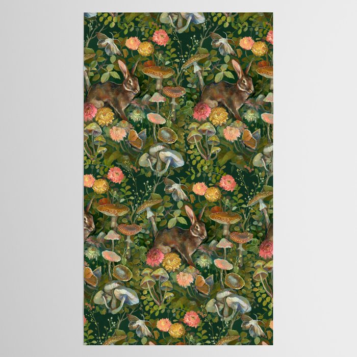 Zinnia Mushroom Garden Tablecloth Gallery Image 2
