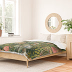 Zinnia Mushroom Garden Duvet Cover Gallery Image 2