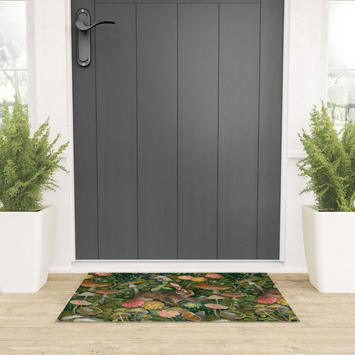 Zinnia Mushroom Garden Welcome Mat Gallery Image 3
