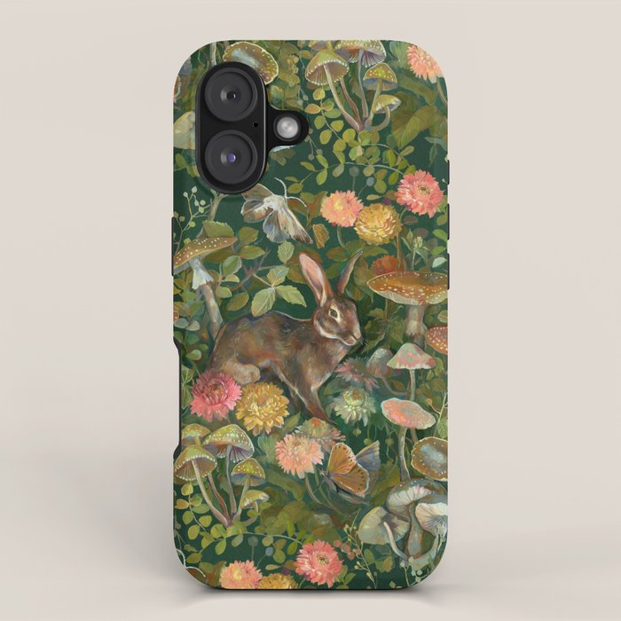 Zinnia Mushroom Garden iPhone Case Gallery Image 1
