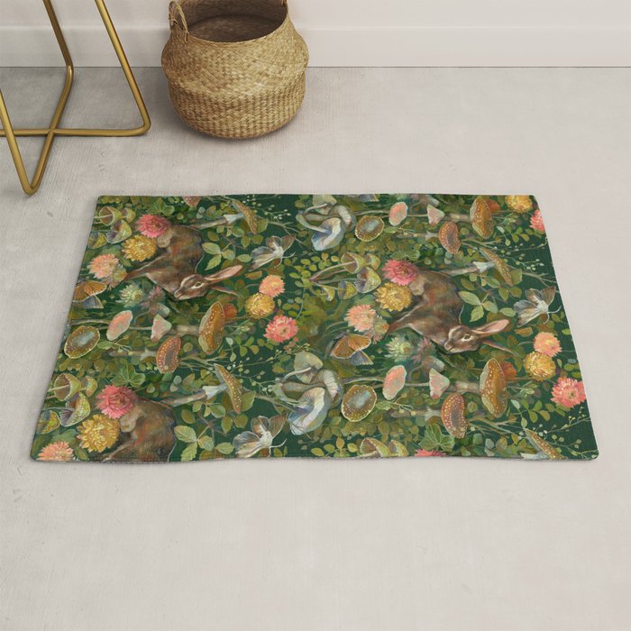 Zinnia Mushroom Garden Rug Gallery Image 1