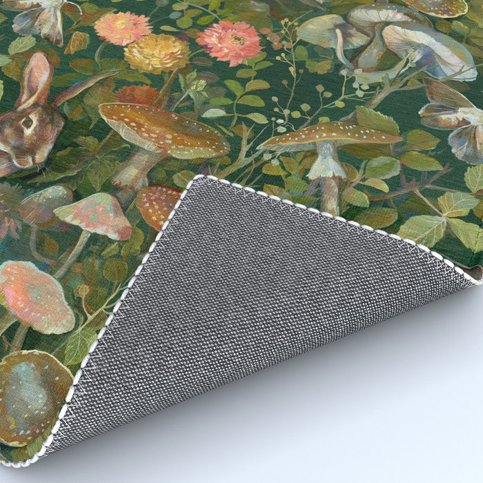Zinnia Mushroom Garden Rug Gallery Image 4