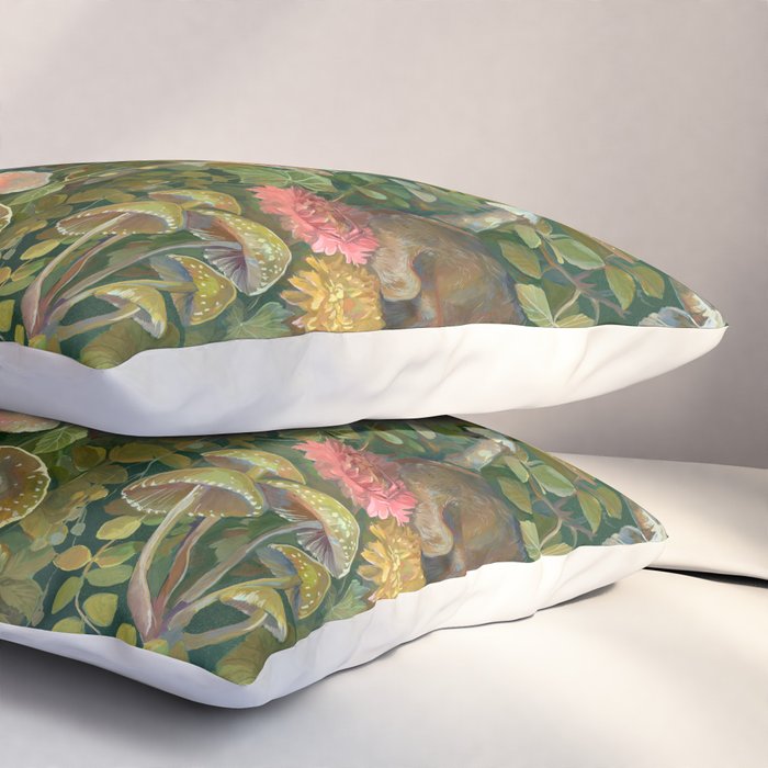 Zinnia Mushroom Garden Pillow Sham Gallery Image 3