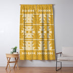 Southwestern Pattern 136 Yellow Window Curtain Gallery Image 5