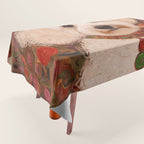 White Klimt Dog with Curly Hair Tablecloth Gallery Image 1