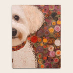 White Klimt Dog with Curly Hair Notebook Gallery Image 4
