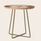 White Klimt Dog with Curly Hair Side Table Gallery Image 1
