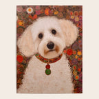 White Klimt Dog with Curly Hair Poster Gallery Image 4