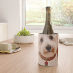 White Klimt Dog with Curly Hair Wine Chiller Gallery Image 4