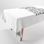 Pour Yourself a Drink, Put on Some Lipstick and Pull Yourself Together black-white home wall decor Tablecloth Gallery Image 1