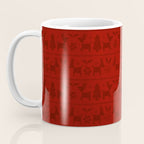 Red Reindeer Fair Isle Print, Red Holiday, Christmas Cheer, Red Christmas Sweater Coffee Mug Gallery Image 3