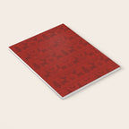 Red Reindeer Fair Isle Print, Red Holiday, Christmas Cheer, Red Christmas Sweater Notebook Gallery Image 3
