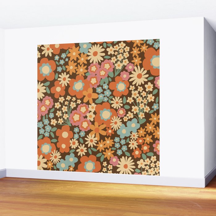 Calendulas and daisies Wall Mural Gallery Image 2