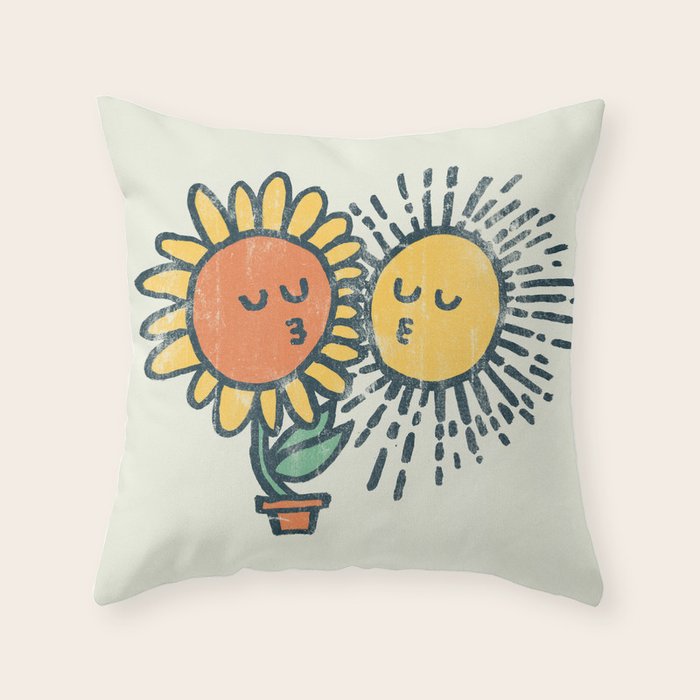 Sun Kissed sunflower Throw Pillow Gallery Image 6