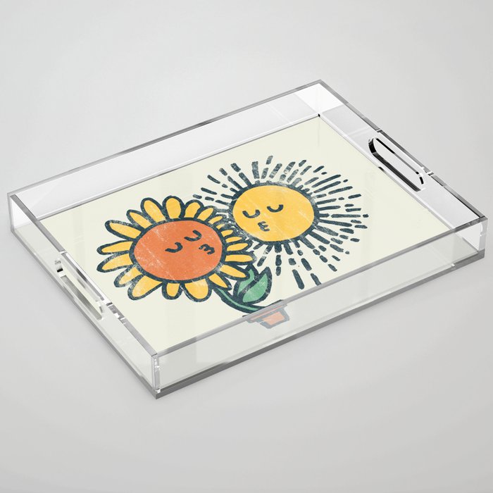 Sun Kissed sunflower Acrylic Tray Gallery Image 1
