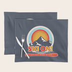 SKI ON! retro badge Placemat Gallery Image 1