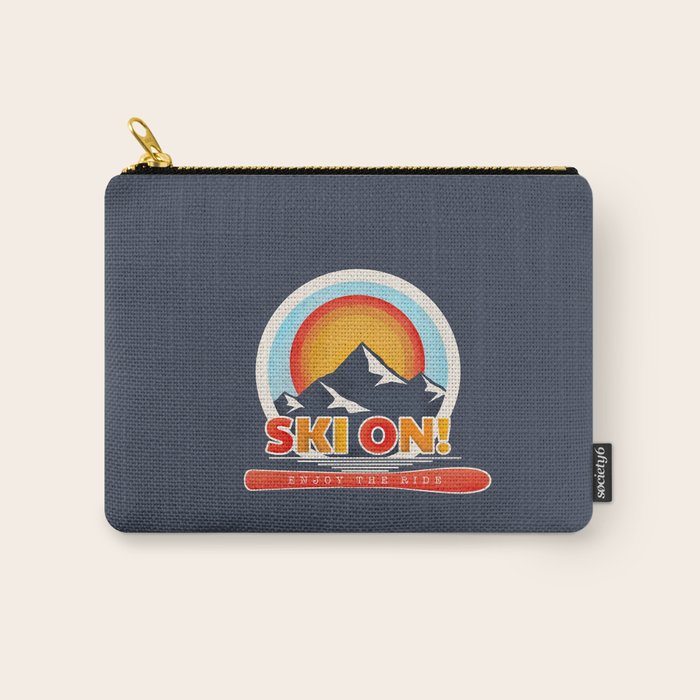 SKI ON! retro badge Carry All Pouch Gallery Image 1