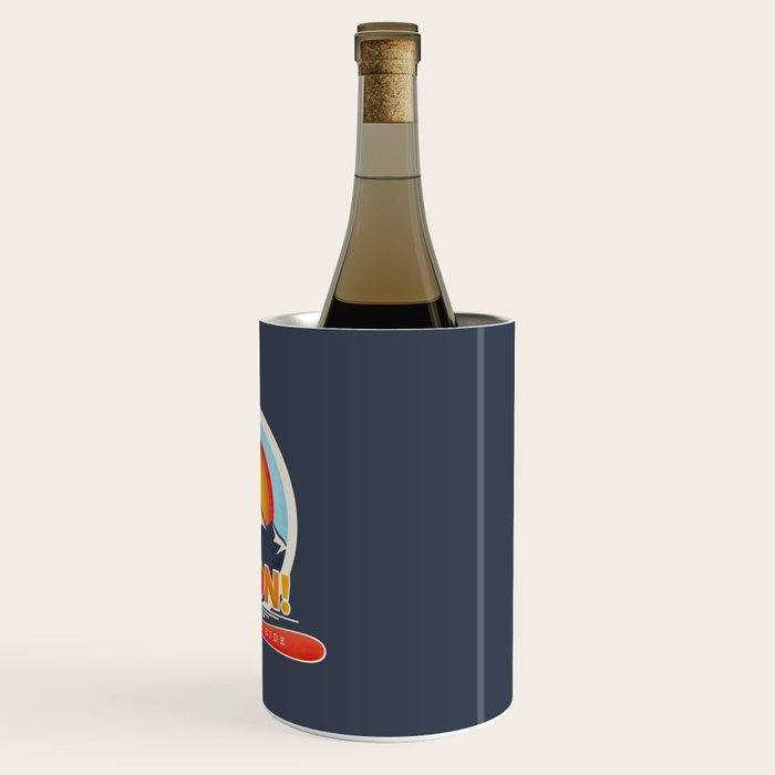 SKI ON! retro badge Wine Chiller Gallery Image 3