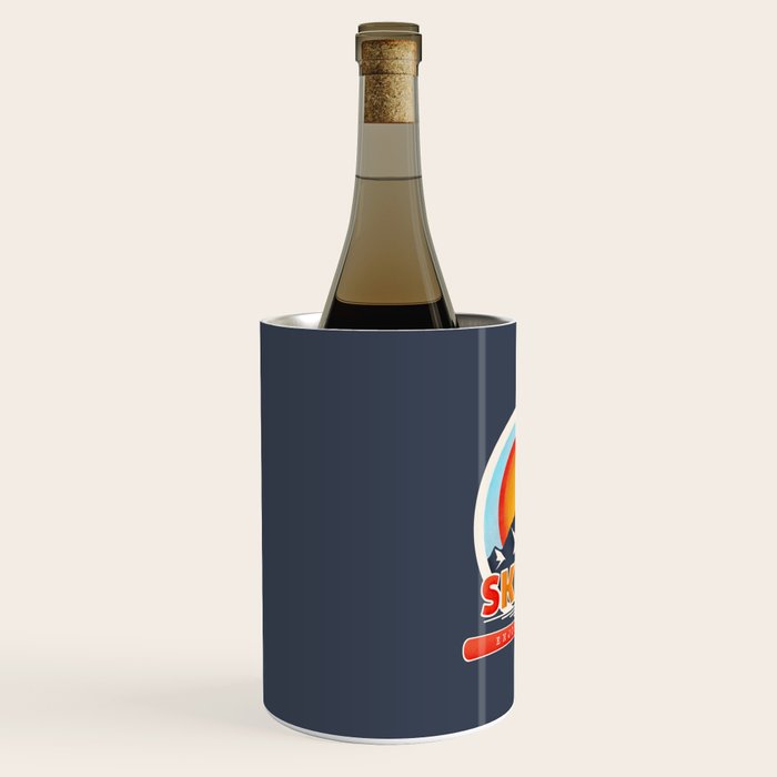 SKI ON! retro badge Wine Chiller Gallery Image 2