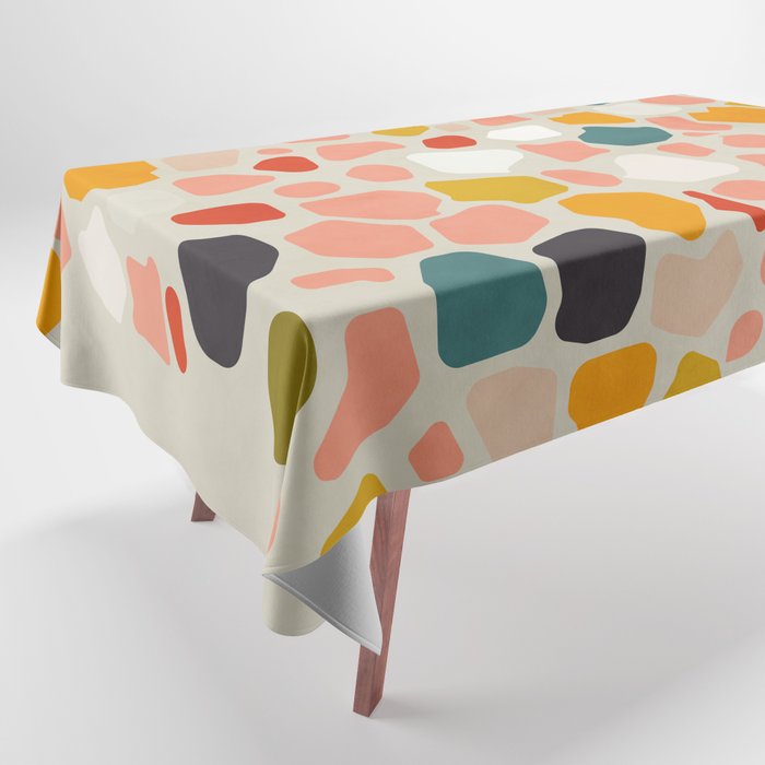 terrazzo mosaic shapes modern Tablecloth Gallery Image 1