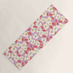 Bold flowers in my garden on chaly pink Yoga Mat Gallery Image 1