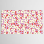 Bold flowers in my garden on chaly pink Tablecloth Gallery Image 2