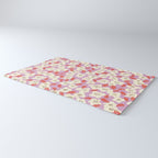 Bold flowers in my garden on chaly pink Rug Gallery Image 3
