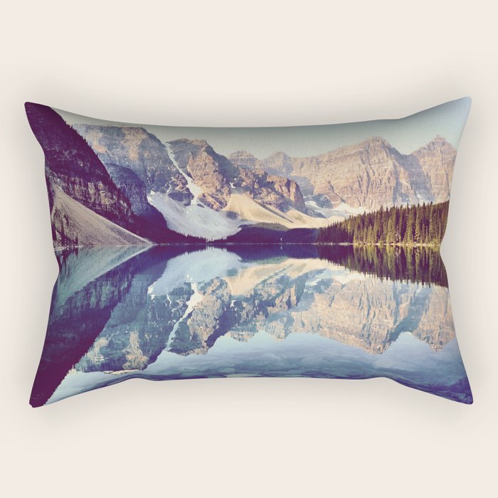 Moraine Lake Reflection Rectangular Pillow Gallery Image 1