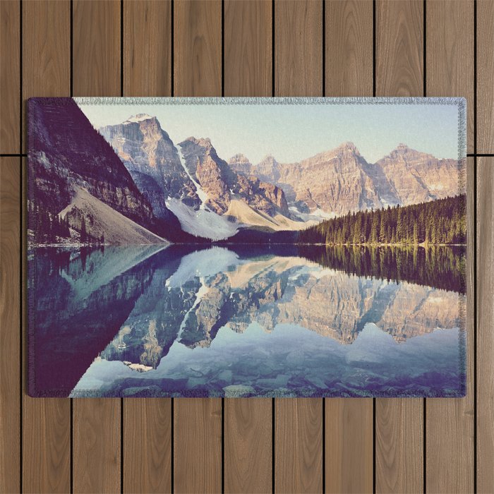 Moraine Lake Reflection Outdoor Rug Gallery Image 1