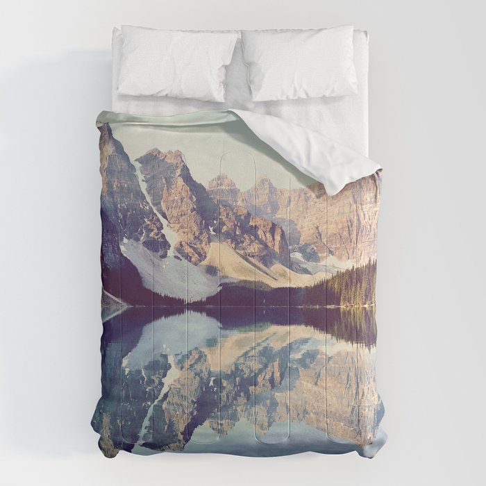 Moraine Lake Reflection Comforter Gallery Image 6