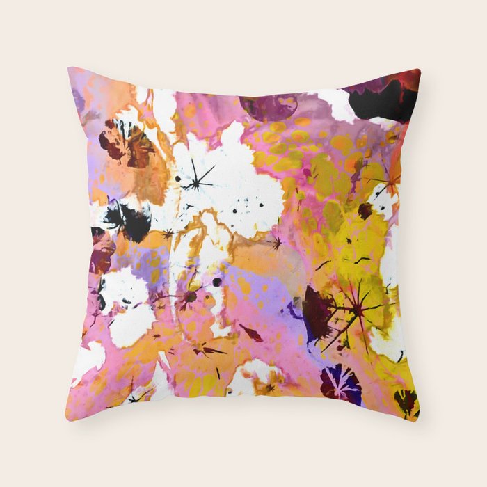 Wildflower Light Throw Pillow Gallery Image 1