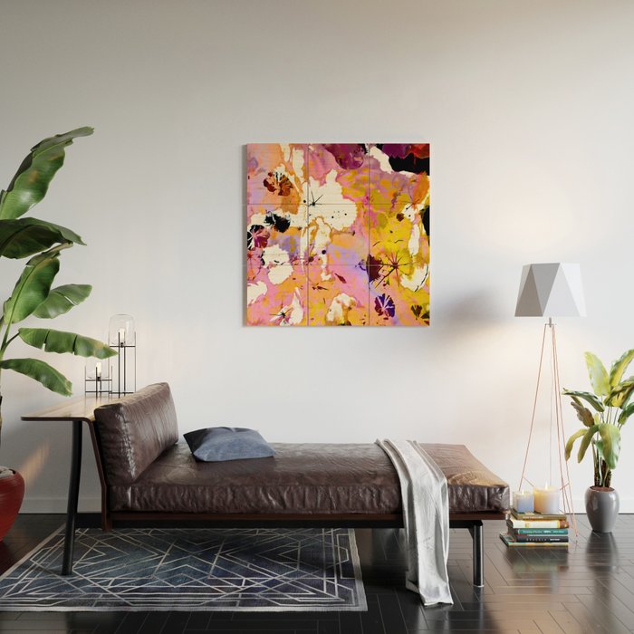 Wildflower Light Wood Wall Art Gallery Image 2