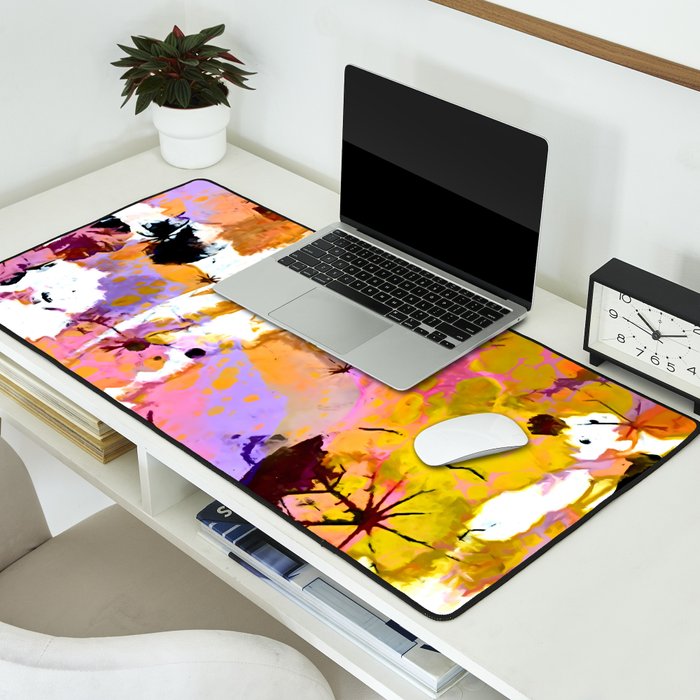 Wildflower Light Desk Mat Gallery Image 2