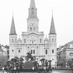 Jackson Square New Orleans Black and White Photography Coffee Mug Gallery Image 2