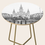 Jackson Square New Orleans Black and White Photography Side Table Gallery Image 2