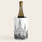 Jackson Square New Orleans Black and White Photography Wine Chiller Gallery Image 1