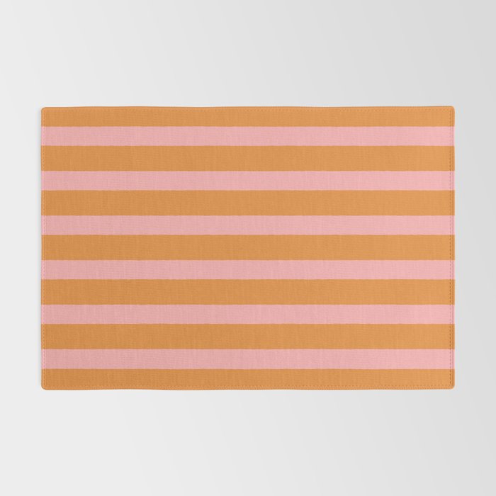 Simple Stripes Pattern - Pink Orange Rug Gallery Image 2