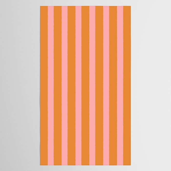 Simple Stripes Pattern - Pink Orange Tablecloth Gallery Image 2
